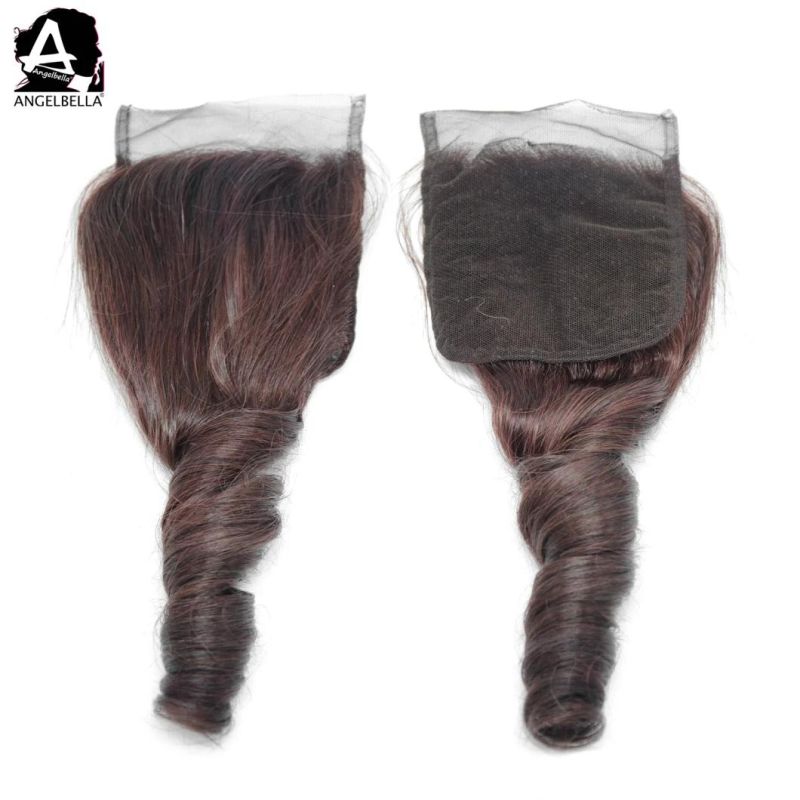Angelbella Cheap Price High Quality Remy Human Hair Closure Spring Wave 4X4 Lace Closures