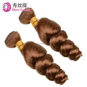 Best Selling Chinese Virgin Human Hair Extension Natural Brown Hair Weft Loose Wave