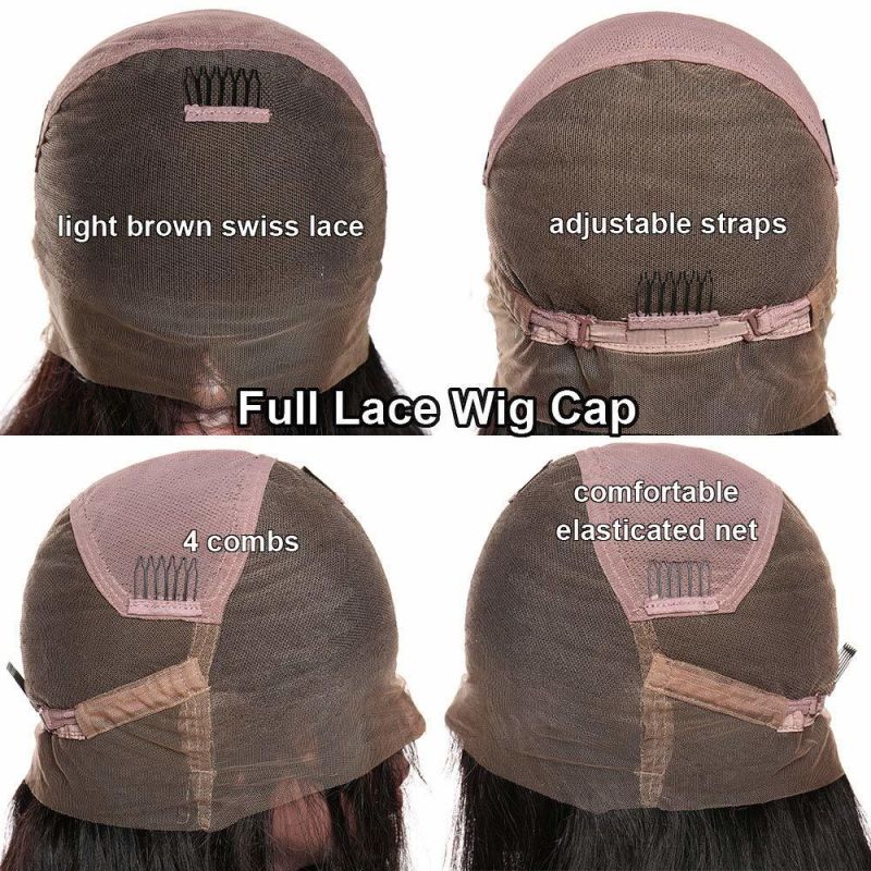 Full Lace Human Hair Wigs for Women Brazilian Transparent Full Lace Body Wave Wig 12 Inches