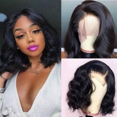 Short Bob Lace Front Wigs Human Hair 150% Density Body Wave Bob Style Wig 8inch