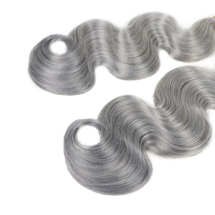 Wholesale Cheap Brazilian Hair Weave Remy Hair Bundles Extensions #Grey