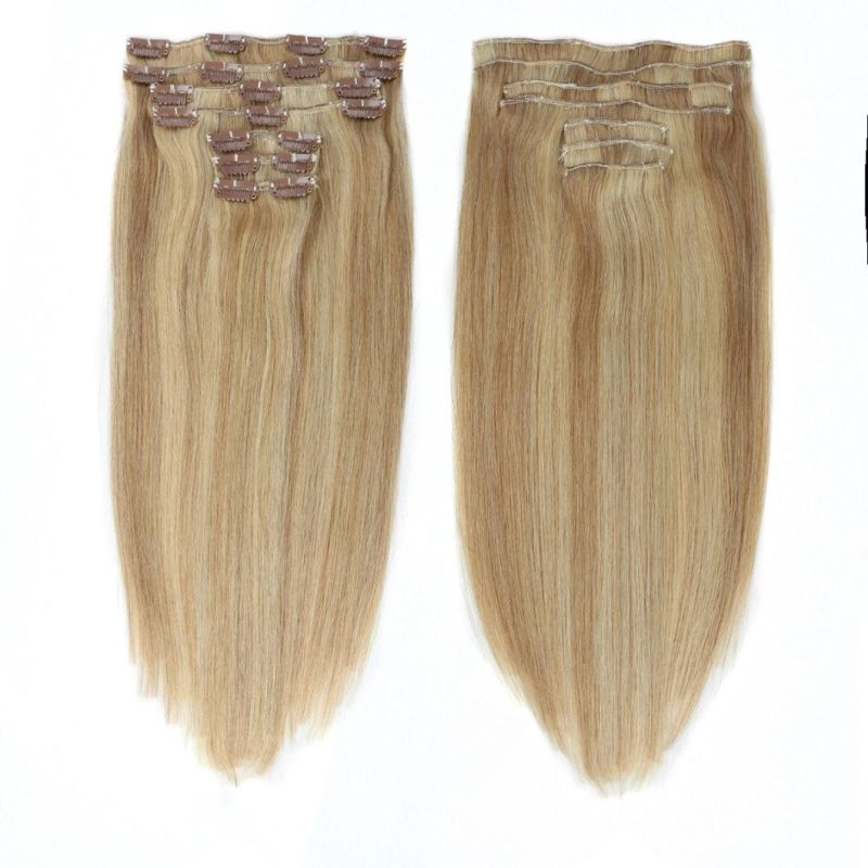 Unprocessed 220g Remy Cheap Double Drawn 100% Human Hair Clip in Hair Extension