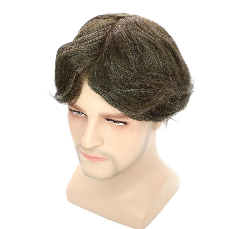 Instant Delivery Human Hair Stock Toupee Lace Front Wig for Men
