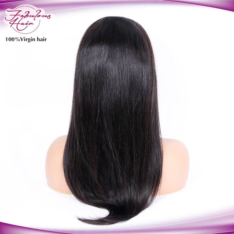 Malaysian Pre Plucked Hairline Straight Human Hair Full Lace Wigs