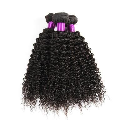 Natural Color Kinky Curl Virgin Remy Brazilian Human Hair Weft