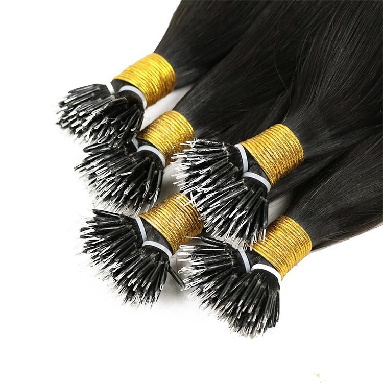 10-30inch 12A Wholesale Human Hair Extension Nano Rings Straight Virgin Hair