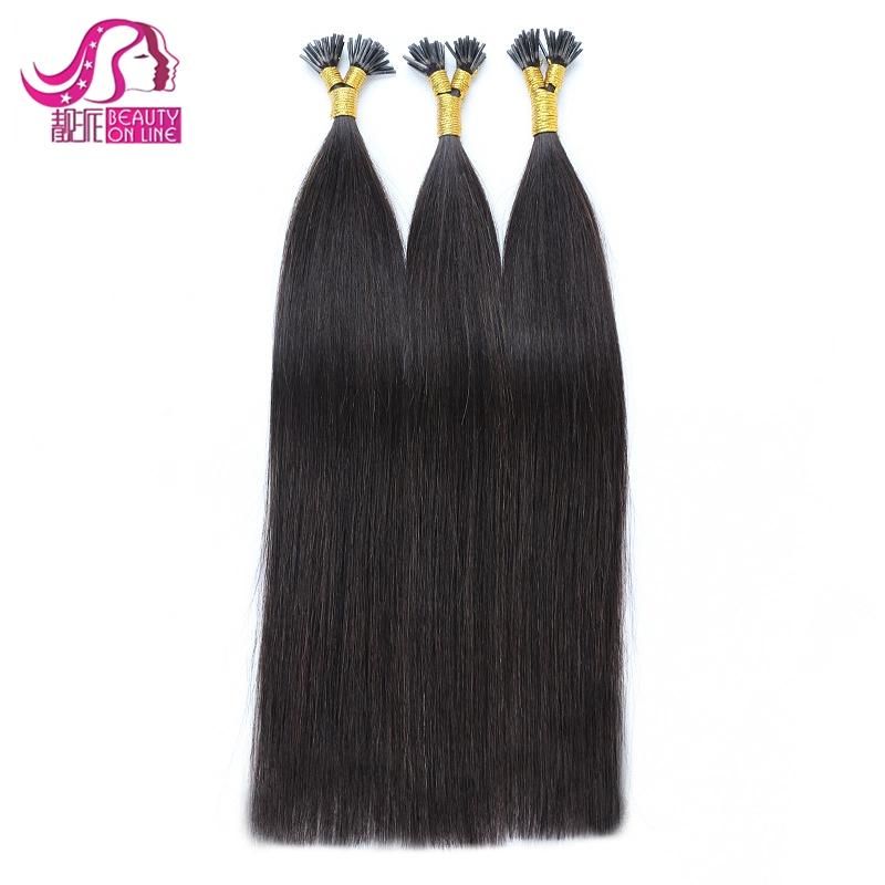 100% Human Hair Prebonded Hair, I Tip Hair