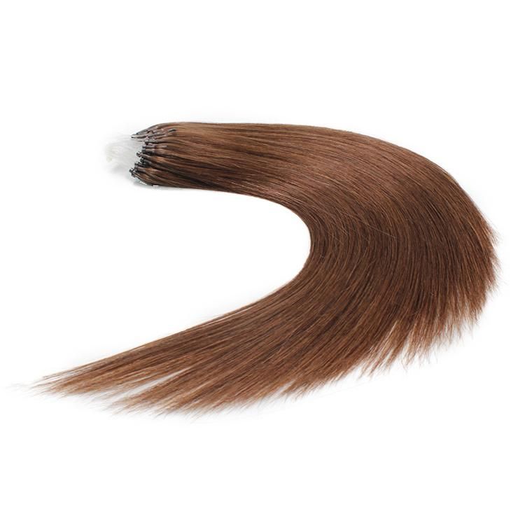 Double Drawn 10 a Human Hair Brown Micro Loop Hair Extensions