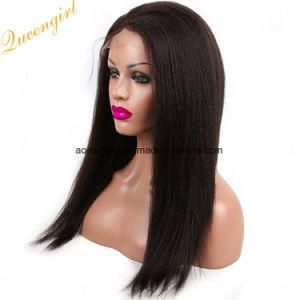 Wholesale Full Front Lace Kinky Straight Virgin Chinese Human Hair Wig