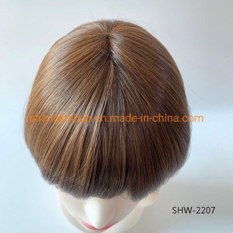 Wholesale Handtied High Quality Heat Resistant Synthetic Hair Short Black Bob Women Hair Wig with Bangs 548