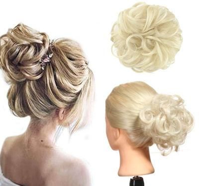 Curly Wavy Updo Hair Bun Extensions Messy Hairpieces