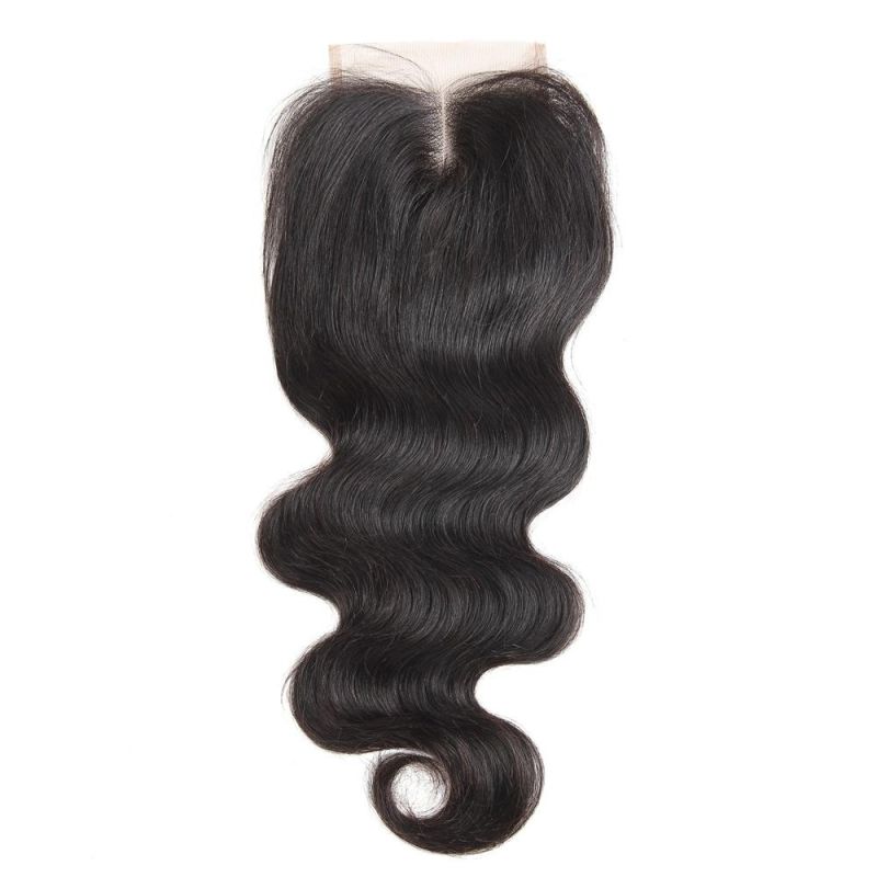 Kbeth Brazilian Raw Virgin Human Hair Body Wave Lace Closure Natural Color 100 Unprocessed with Cuticles Aligned Human Hair Body Wave Closure