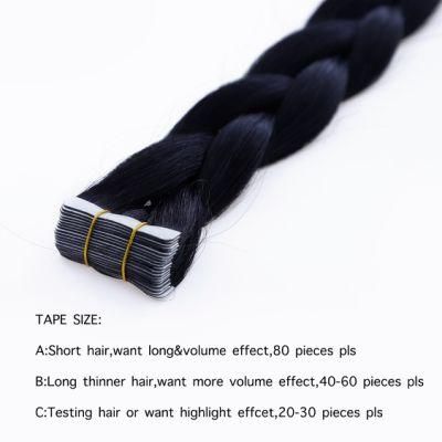 Ash Blonde High Quality Brazilian Natural Human Hair 40PCS 100g Invisible Tape Hair