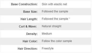 Transparent Skin Stretch Lace Hair 100% Human Hair Replacement for Women