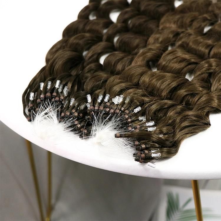 European Cuticle Aligned Micro Ring Loose Wave Hair Extension Human Hair