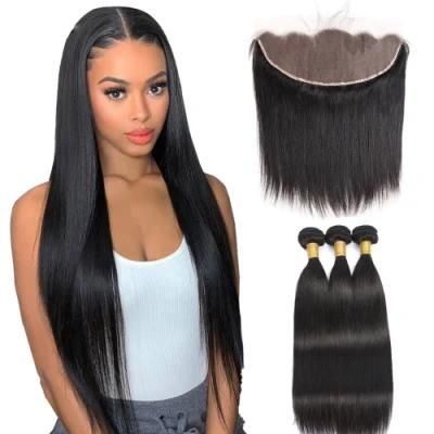 Kbeth Virgin Hair 4*4 5*5 6*6 13*4 13*6 Lace Frontal Toupee with Bundles Grade 10A Natural Black Straight HD Toupee Large Inventory