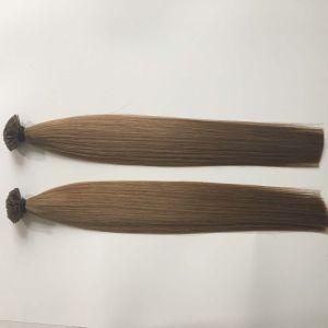 8# Pre Bonded Keratin Flat Nail Tip Brazilian Virgin Remy Human Hair Extensions