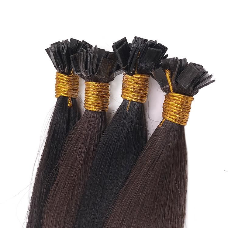 High Quality Indian Keratin Flat Tip Hair Extension Yaki Flat Tip Hair Extensions Human Hair