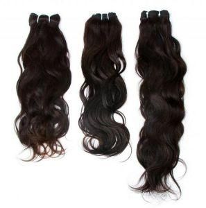 Scarlett Brazilian Virgin Human Hair Natural Wave Human Hair Extensions #1b Natural Black 100g/Bundle