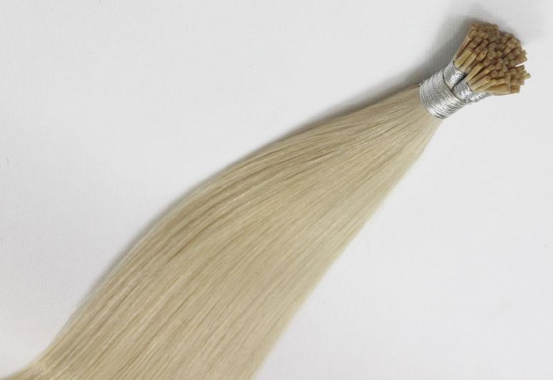 Cheap 613 Blonde Color Brazilian Straight Remy Human Hair Bundles I-Tip Extensions