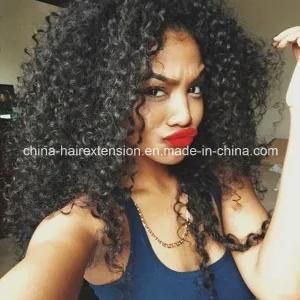 China Lovely Curly Human Hair Full Lace Wig