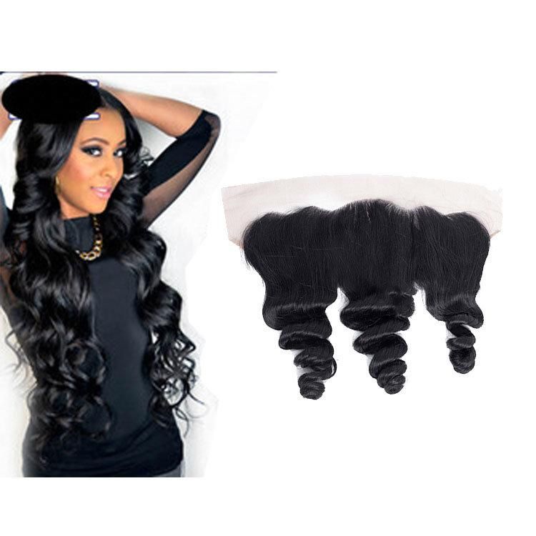 Dropshipping Wholesale Swiss Frontal Loose Wave 100% Remy Human Hair