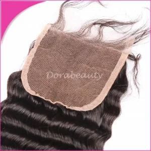 Deep Wave Indian Virgin Human Hair Top Lace Closure