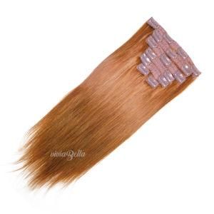 Peruvian Copper Red Straight Clip-in 100% Human Hair