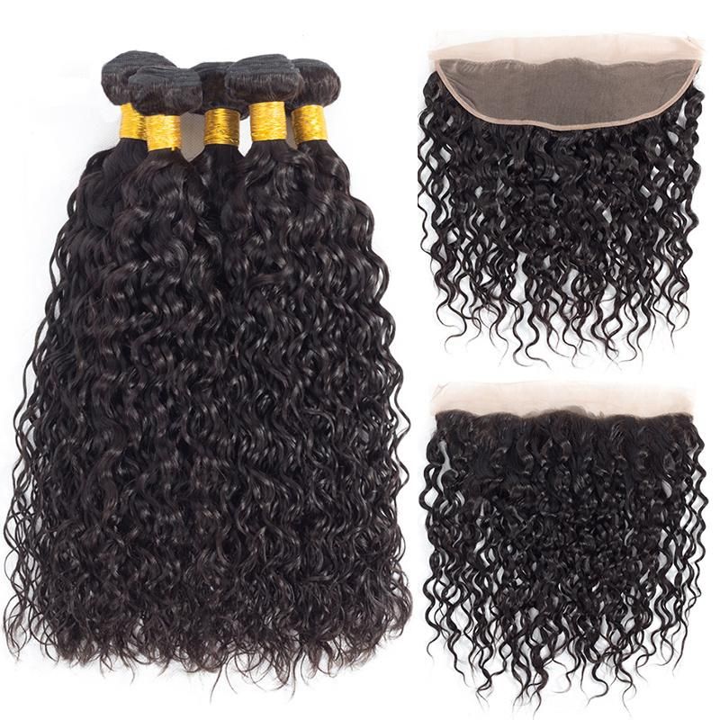 Alinybeauty Wholesale Virgin Brazilian Hair Bundles with Lace Frontal