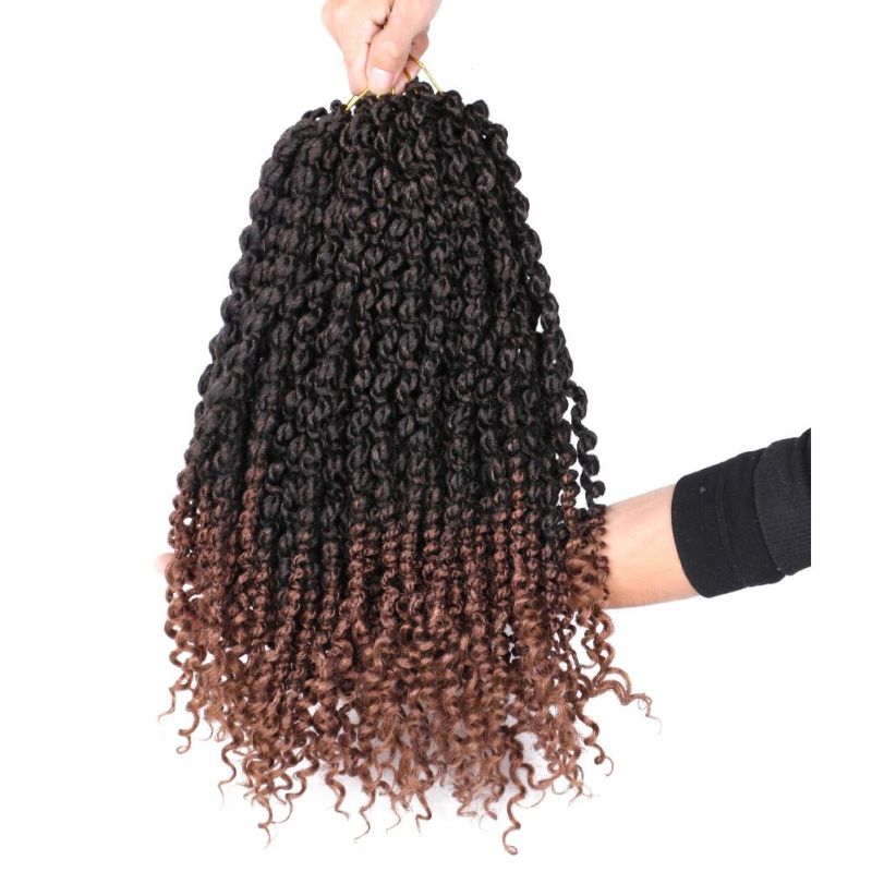 14inch Pre-Twisted Crochet Spring Twist Braids Hair with Curly Ends Synthetic Hair Extension
