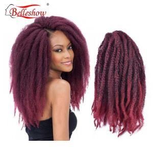 Belleshow 20 Inch 110g Afro Kinky Curly Twist Braiding Hair Crochet Afro Kinky Dreadlocks Marley Twist Hair