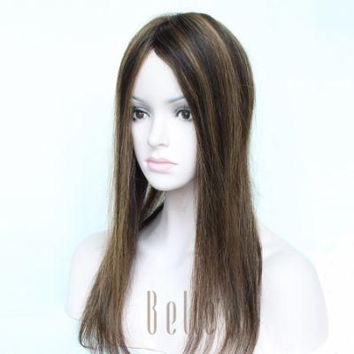 100% Human Hair Natural Looking Mono Topper