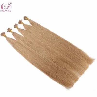 Straight Human Pre Bonded Falt Tip Italian Keratin Double Drawn Remy Hair Extension 1.0g/S 100g