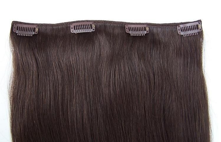 Clip on Hair Extensions Human Hair Clip in Hair Extension (AV-CH010)