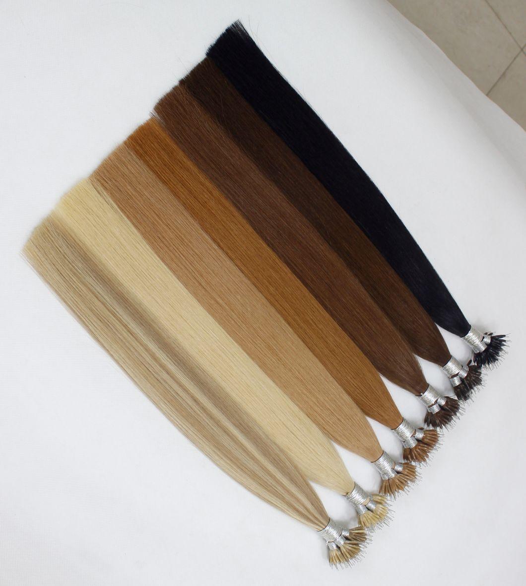 Nano Ring Extensions Brazilian Straight Human Hair Bundles Back Brown Blond Color Remy Human Hair Extensions