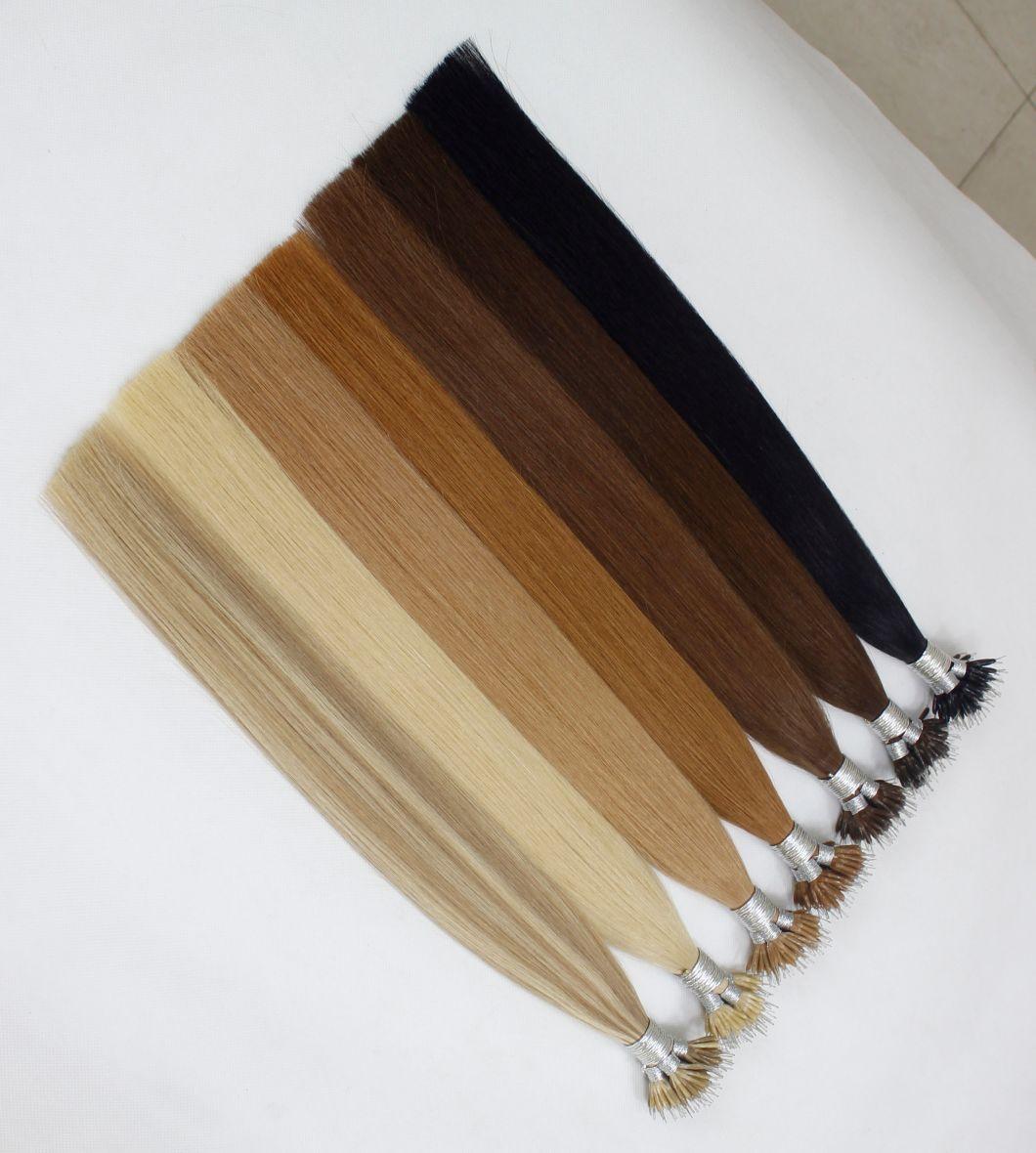 Nano Ring Extensions Brazilian Straight Human Hair Bundles Back Brown Blond Color Remy Human Hair Extensions