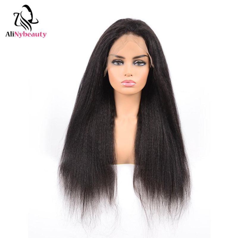 Alinybeauty Kinky Straight Lace Front Wig 100% Human Hair