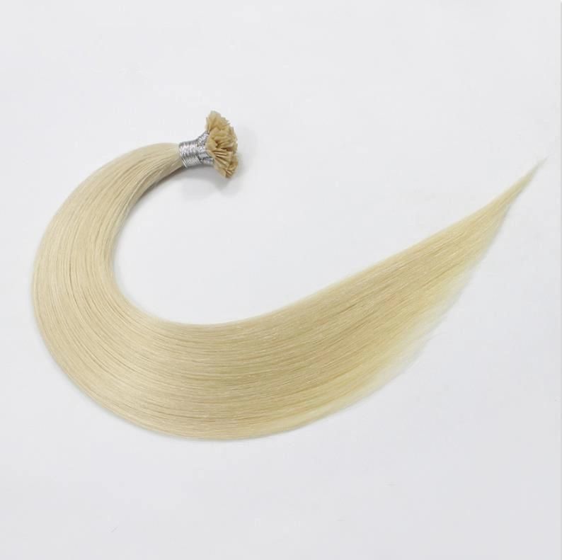 Flat Tip Human Hair Extension Silky Straight Keratin Fusion Hair