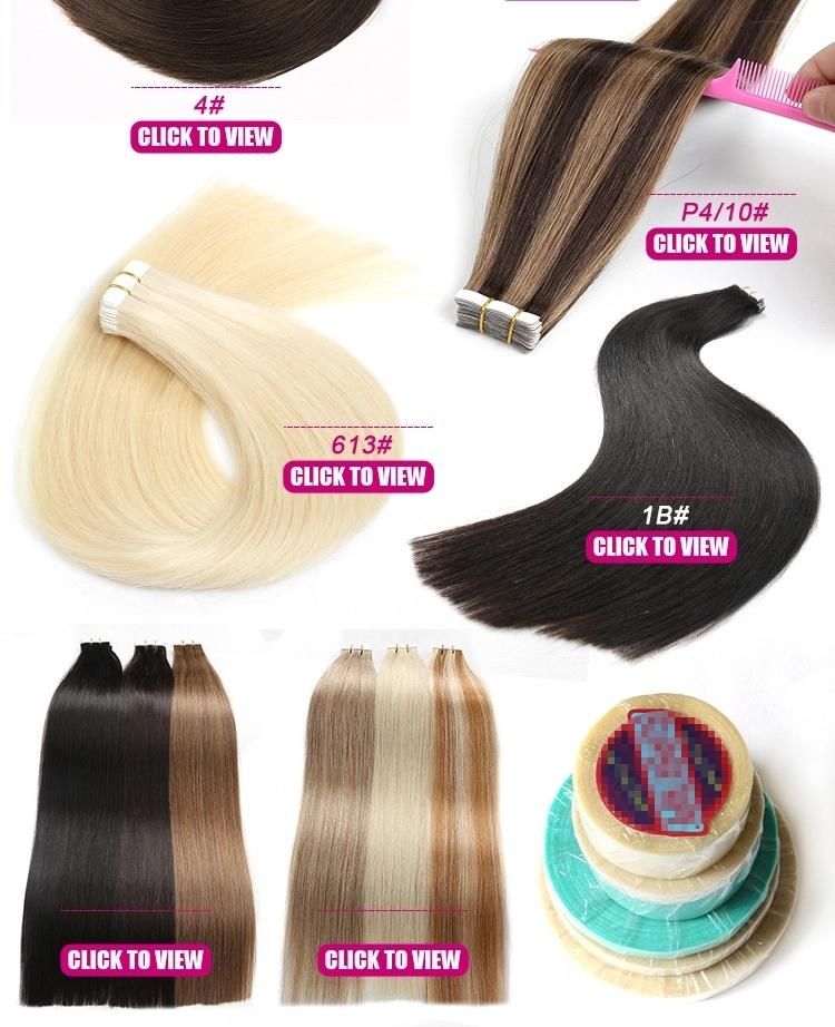 Invisible Virgin Brazilian Tape Hair Extensions Natural Black in Stock