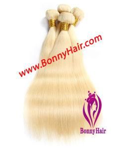 European Human Remy Hair #613 Silk Straight Hair Extension Weft