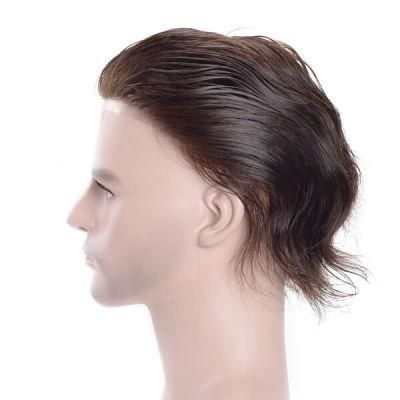 Indian Remy Hair Replacement Super Thin Skin Stock Natural Men Toupee New Times Hair