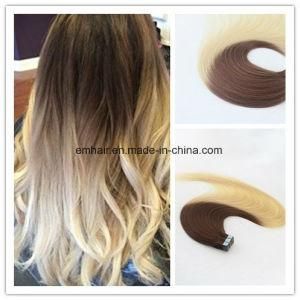 Wholesale Ombre Color #6#613 Tape in Remy Hair Extensions Seamless Virgin Human Hair Weft Straight Tape on Hair Extension
