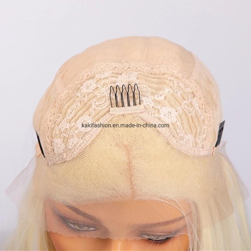 Natural Like Real Human Wig Comfortable Stretch Net Synthetic Fiber Dark Green Lace Frontal Wig