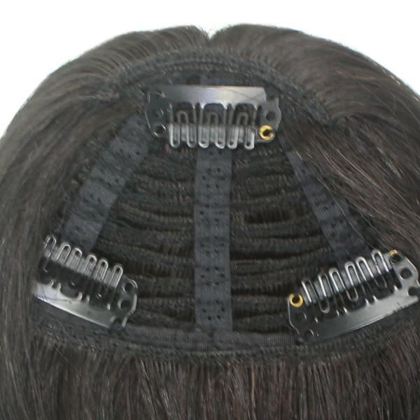 Black and Curl Wave with Three Clip Toupee for Woman