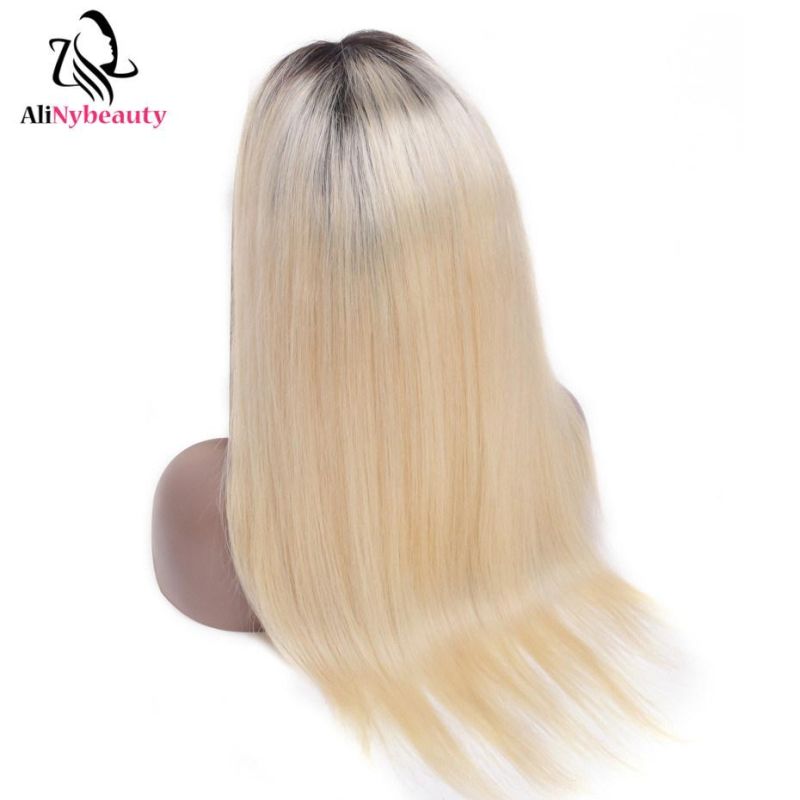 Alinybeauty T1b/613 Blonde Lace Front Wig Brazilian Human Hair