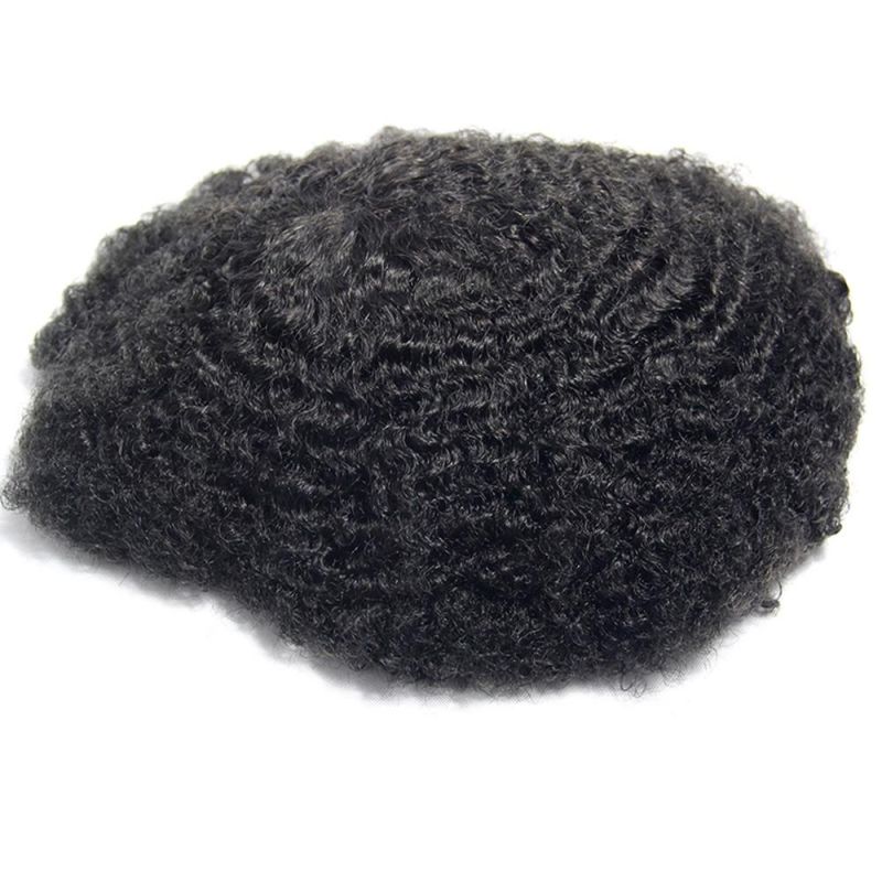 Kbeth Factory Cheap Price Toupees for Balding Men Fine Swiss Lace with PU Around Back Sides Replacement System Remy Oct Afro Curly Human Hair Men Wig
