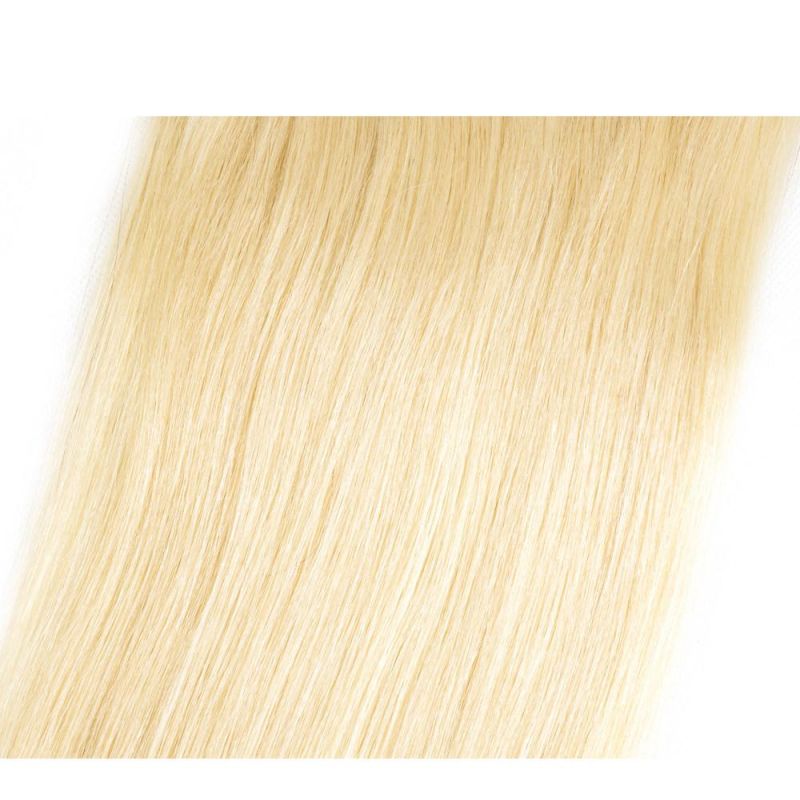 100% Brazilian Human Hair Straight Blonde 4X4 Lace 613 Hair Closure