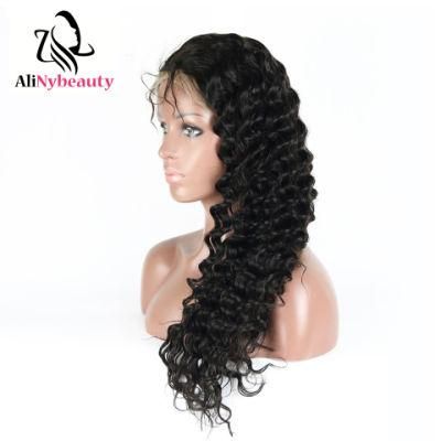 Virgin Wholesale 100% Human Hair Full Lace Wig Deep Wave
