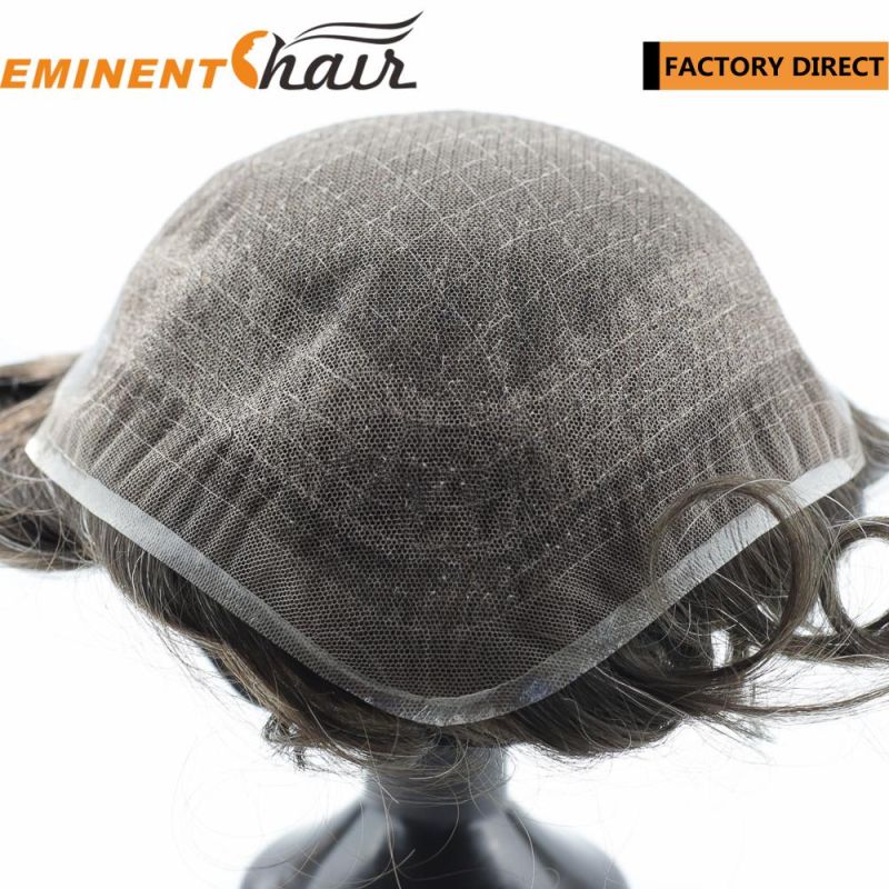 Factory Direct Men′s Human Hair Natural Hairline Custom Hair System