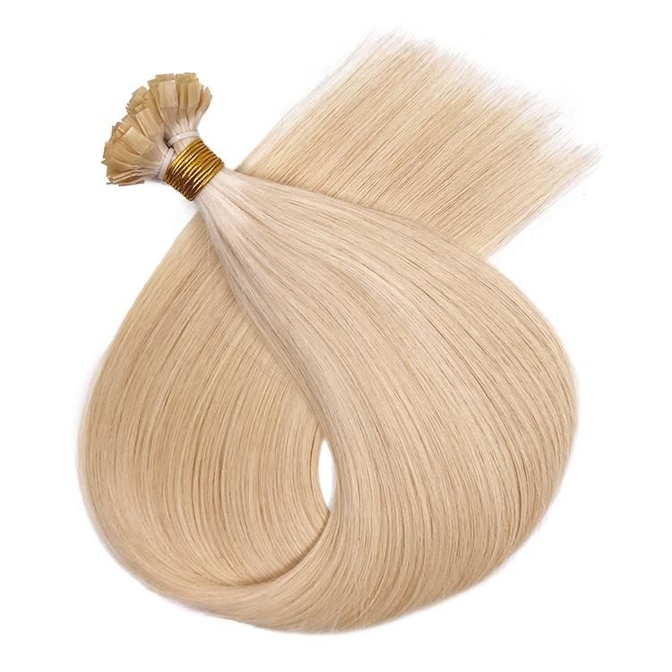 12A Raw Remy Virgin European Hair Double Drawn Flat Tip Human Hair Extension #613